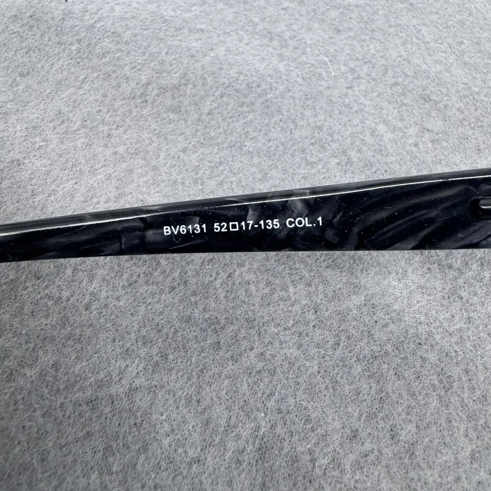 Bvlgari BV6131‎ Eyeglasses Frame 52-17-135 Black Oval Made in Italy COL.1 Case
